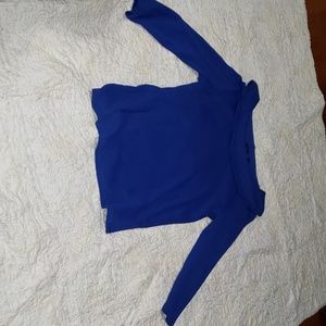 Blue boat neck sweater